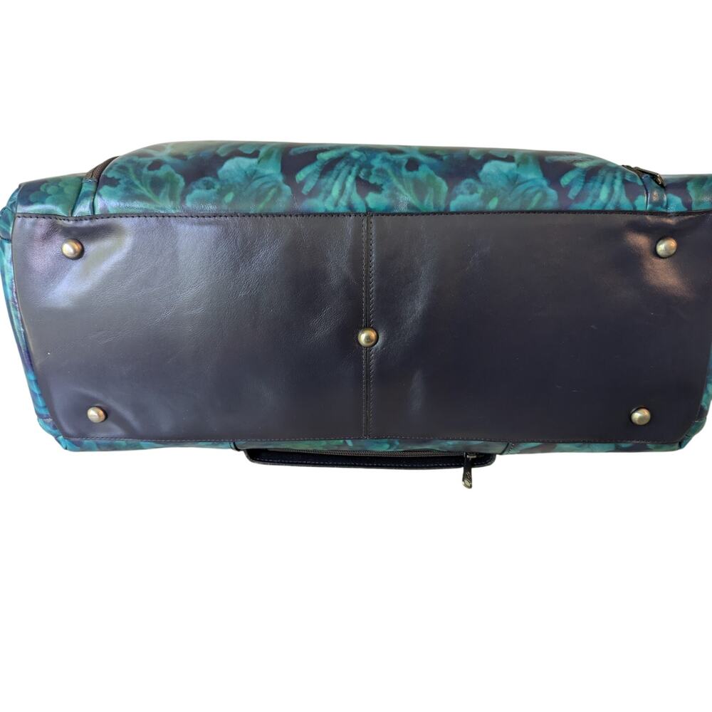 Patricia Nash Deep Blue Sea Mandara Overnighter Duffle Bag Suitcase Travel NEW - Picture 6 of 7